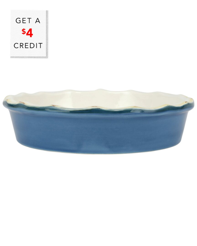 Vietri Italian Bakers Pie Dish With $4 Credit In Blue