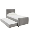 Tov Furniture Angela Twin Trundle Bed In Grey