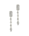 Sterling Forever Malin Cz Drop Hoop Earrings