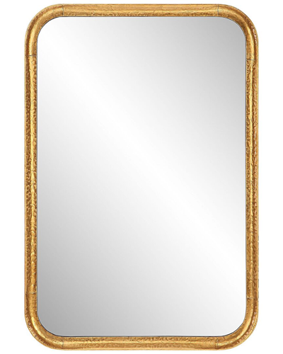 Hewson Lightly Antiqued Gold Leaf With Glaze Mirror In Brown