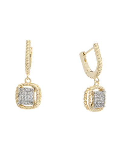 Juvell 18k Plated Diamond Cz Dangle Earrings