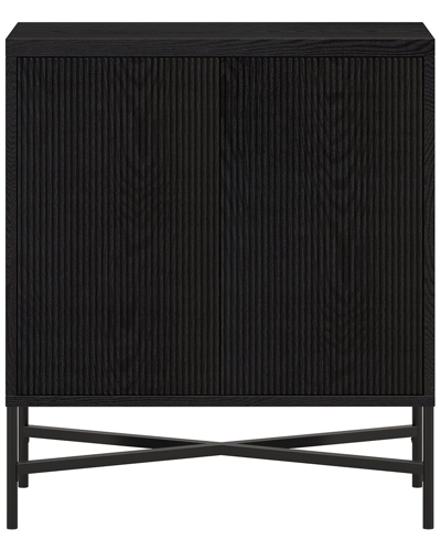 Abraham + Ivy Brighton 28 Wide Rectangular Accent Cabinet In Black