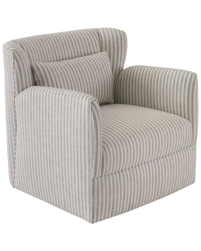 Peninsula Home Collection Grace Swivel Occasional Chair In Grey