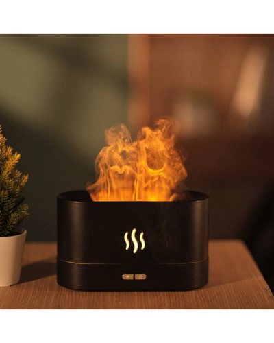Multitasky Fireplace Black Humidifier Lamp