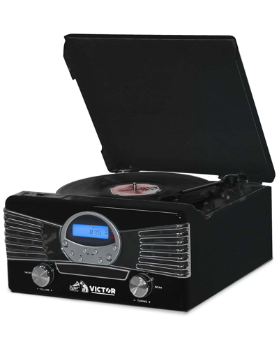 Victor Audio Victor Black Diner 7-in-1 Turntable Music Center