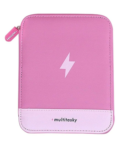 Multitasky Pink Travel Cord Organizer Pouch