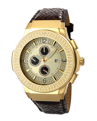 JBW JBW MEN'S SAXON DIAMOND & CRYSTAL WATCH