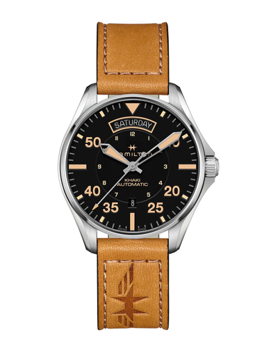 Hamilton Men's H64645531 Khaki Pilot 42mm Automatic Watch In Gold