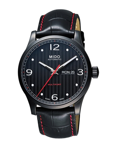 Mido Men's M0054303705000 Multifort 42mm Automatic Watch In Black