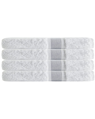 Enchante Home Unique Turkish Cotton 4pc Hand Towels In Silver