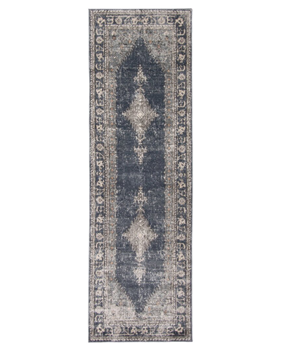 Ecarpet Oregon Bijar Vintage Oriental Rug In Blue