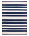 Ecarpet Arthur Indoor/outdoor Striped Rug In Navy