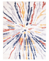 Ecarpet Moroccan Sunburst Contemporary Abstract Rug In White
