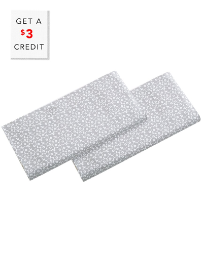 Marimekko Pikkuinen Unikko Cotton Percale Pillowcase Set With $3 Credit In Grey