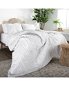 SOUTHSHORE FINE LINENS SOUTHSHORE FINE LINENS CHEVRON CLIPPED JACQUARD COMFORTER SET