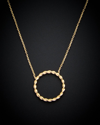 Italian Gold Twisted Circle Necklace