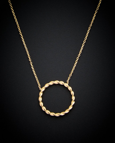 Italian Gold Twisted Circle Necklace