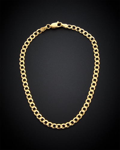 Italian Gold 14k  Miami Curb Chain Bracelet