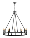 Jonathan Y Gio 12-light Iron Classic Industrial Ring Led Chandelier In Bronze