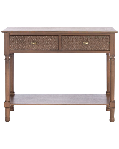 Safavieh Couture Halton 2drw Console Table In Brown
