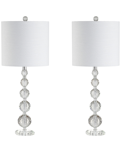 Jonathan Y Designs Set Of 2 Nala 28.5in Crystal Table Lamp