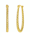 Rachel Glauber Modern Texture Bead C-hoop Earrings