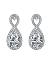 Genevive Silver Cz Earrings