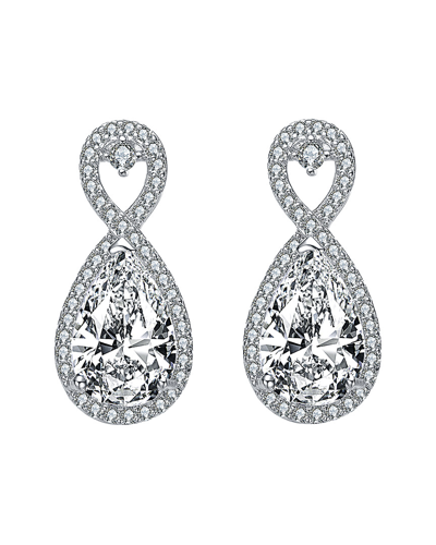 Genevive Silver Cz Earrings In Metallic