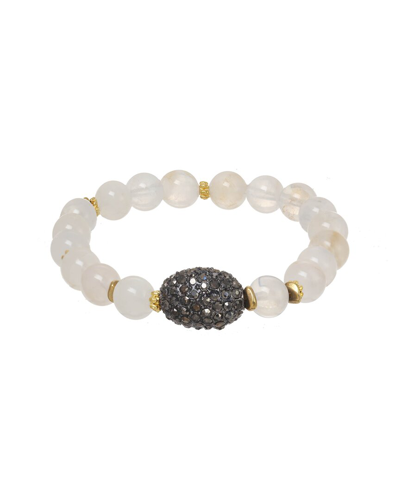 Rachel Reinhardt Baby's Breath Moonstone Crystal Fireball Bracelet