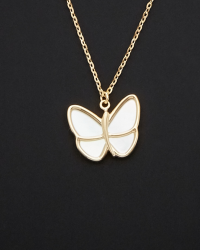 Italian Gold Mother-of-pearl Butterfly Necklace