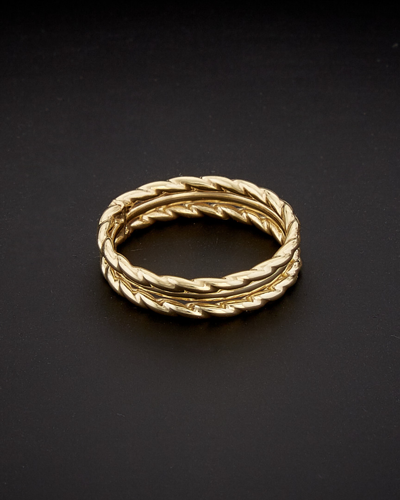 Italian Gold 14k  Twisted Triple Ring