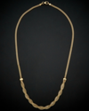 ITALIAN GOLD 14K ITALIAN GOLD BRAIDED CURB LINK NECKLACE