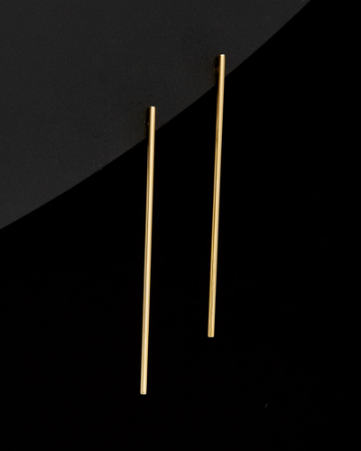 Italian Gold Thin Bar Earrings