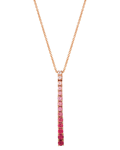 Le Vian 14k Strawberry Gold 0.81 Ct. Tw. Ruby Pink Sapphires Necklace