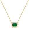 FOREVER CREATIONS SIGNATURE FOREVER CREATIONS 14K 1.07 CT. TW. DIAMOND & EMERALD HALO NECKLACE