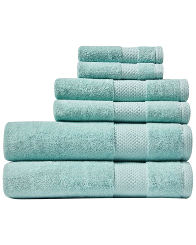 Lacoste Heritage Supima Cotton 6pc Towel Set In Mint