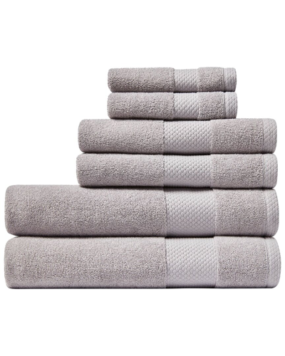 Lacoste Heritage Supima Cotton 6pc Towel Set In Micro Chip