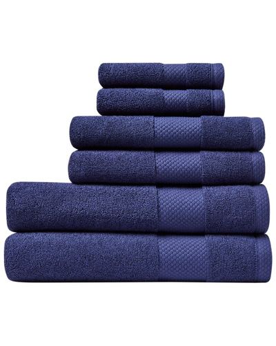 Lacoste Heritage Supima Cotton 6pc Towel Set In Navy