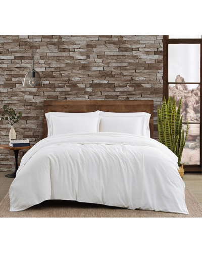 Frye Linen-blend Duvet Set In White