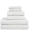 Superior Turkish Cotton 6pc Highly Absorbent Solid Towel Set In White