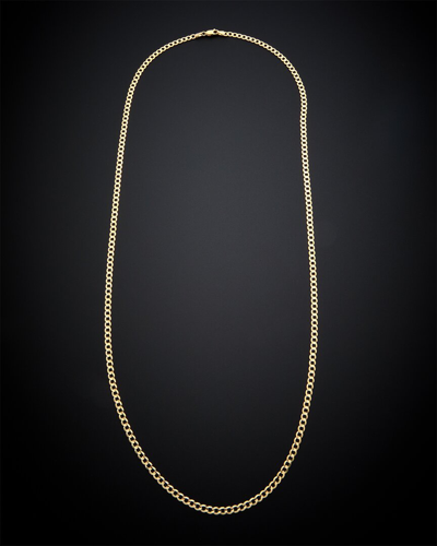 Italian Gold 14k  Miami Curb Chain Necklace