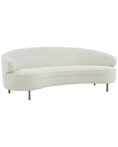 Safavieh Couture Safavieh Primrose Boucle Curved Sofa In Ivory