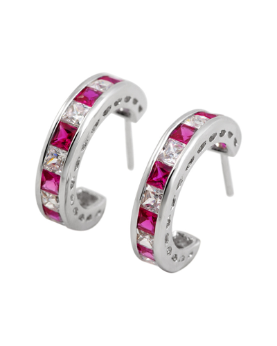 Genevive Silver Cz Hoops