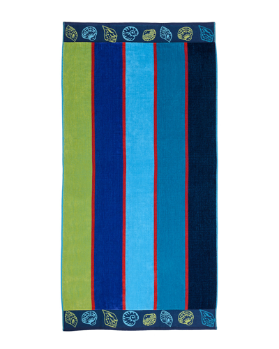 Superior Sea Shells Blue Oversized Beach Towel