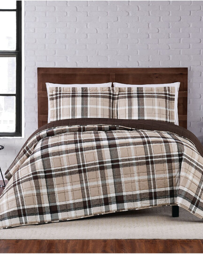 Truly Soft 3pc Quilt Set In Taupe