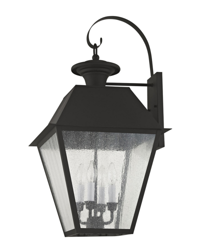Livex Lighting Livex Mansfield 4-light Black Outdoor Wall Lantern