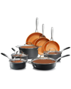 Gotham Steel Pro 13pc Cookware Set In Black