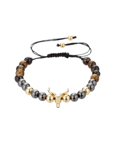 Eye Candy La Eye Candy Los Angeles Luxe Collection Tiger Eye Beaded Adjustable Bracelet