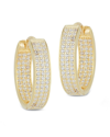 Glaze Jewelry Silver Cz Oval Hoops