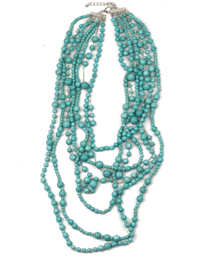 Eye Candy La Teal Bead Necklace